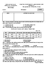 Đề kiểm tra 45 phút học kỳ II môn Địa lý Lớp 12 - Mã đề 002 - Năm học 2019-2020 - Trường THPT Vĩnh Bình Bắc